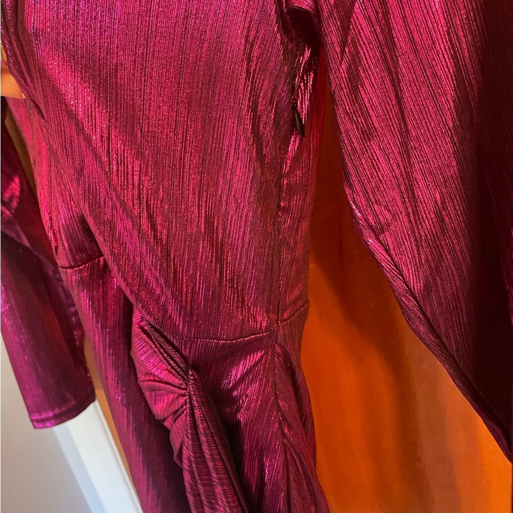 Lulus Shiny Magenta Dress - Picture 5 of 7